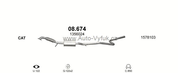 FORD FIESTA 1.6 12/2005-7/2008 1596ccm 74kW kat.