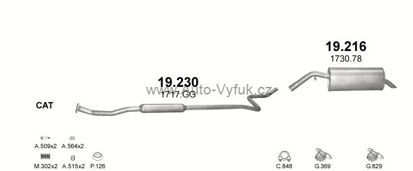 PEUGEOT 207 1.4 HATCHBACK 0/2006-0/2008 1360ccm 66kW kat.