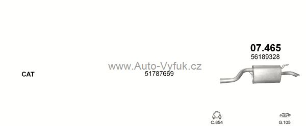 FIAT IDEA 1.3 0/2006-0/2010 1251ccm 66kW kat.