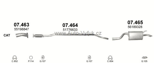 FIAT PUNTO II 1.3 0/2003-9/2006 1251ccm 51kW kat.