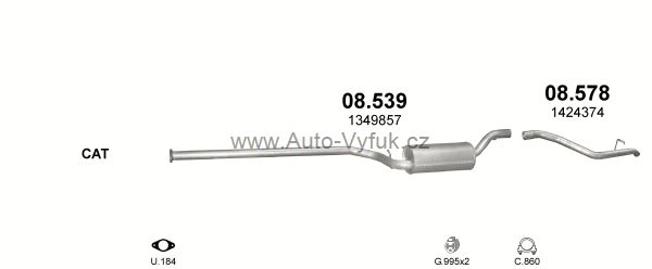 FORD FOCUS 1.8 D KOMBI 9/2004-7/2011 1753ccm 85kW kat.