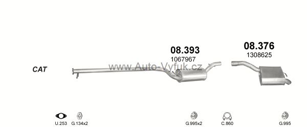 FORD FOCUS 1.8 D HATCHBACK 5/2001-8/2002 1753ccm 85kW kat.