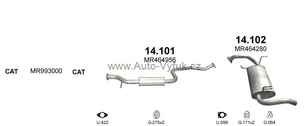 MITSUBISHI SPACE STAR 1.8 9/2002-12/2005 1834ccm 82kW kat.