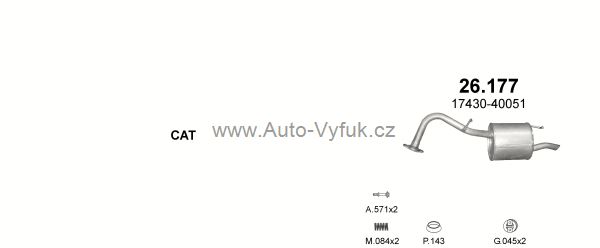 TOYOTA YARIS 1.0 8/2005-0/0 998ccm 52kW kat.