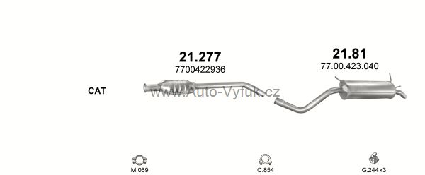 RENAULT SCENIC I 1.8 0/2001-10/2002 1783ccm 88kW kat.