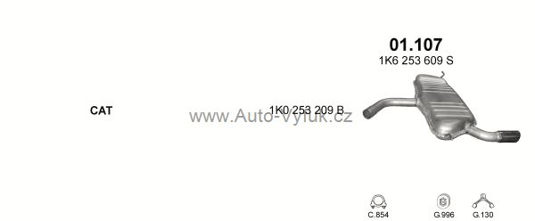 AUDI A3 1.6 5/2003-6/2008 1595ccm 75kW kat.