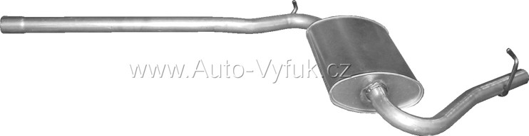 Výfuk střední AUDI A4 1.6 SEDAN, KOMBI 12/2000-5/2003 1595ccm 75kW kat.