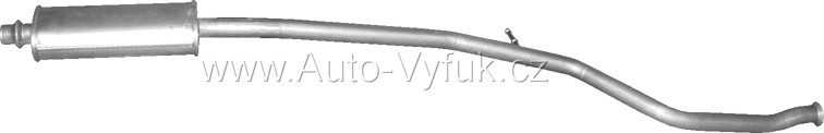 Výfuk střední PEUGEOT 206 1.6 HATCHBACK 7/2005-10/2005 1587ccm 81kW kat.