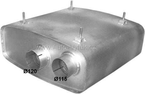 Tlumič výfuku MAN 322/352/402/422/462 FRH
